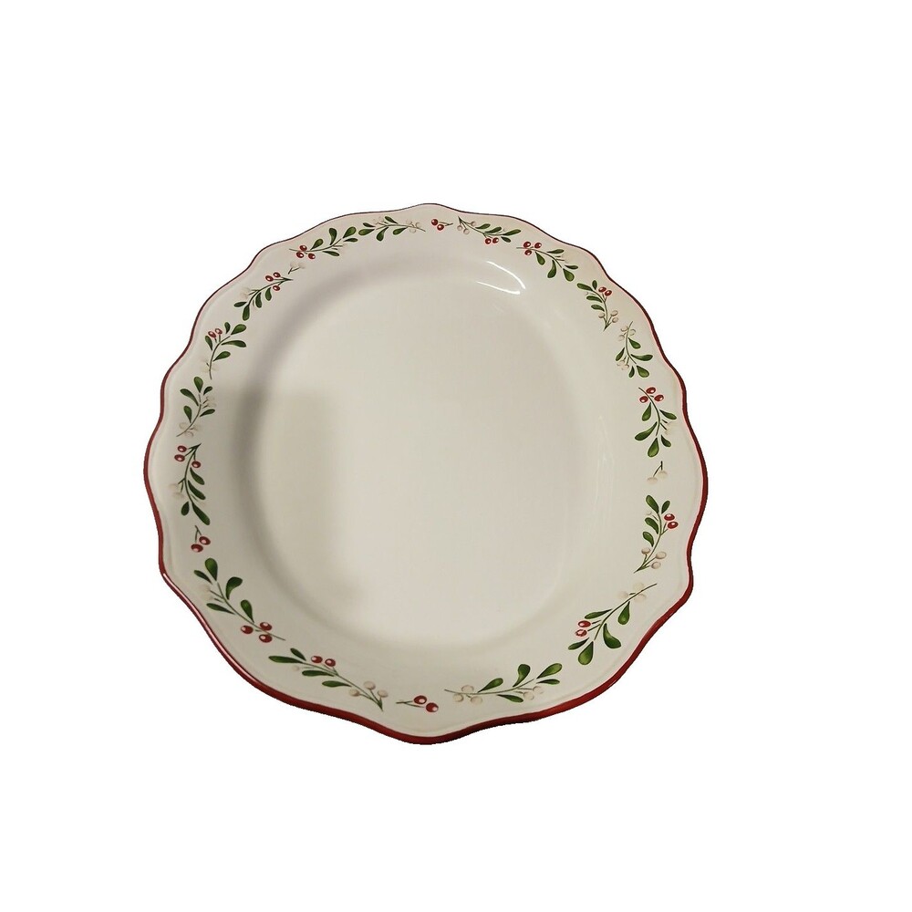 Better Homes & Gardens Holiday 2011 Oval Christmas Platter With Holly & Berries